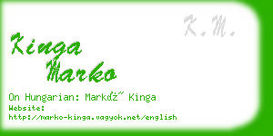 kinga marko business card